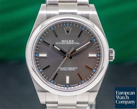 rolex oyster perpetual dark rhodium dial|Rolex Oyster Perpetual watch size.